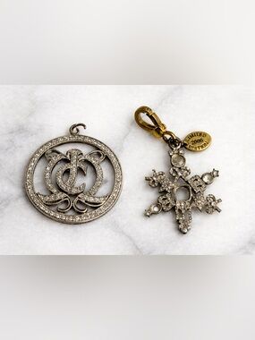 Juicy Couture Charm Lot 2 Pc JC Monogram + 2006 Limited Edition AS IS